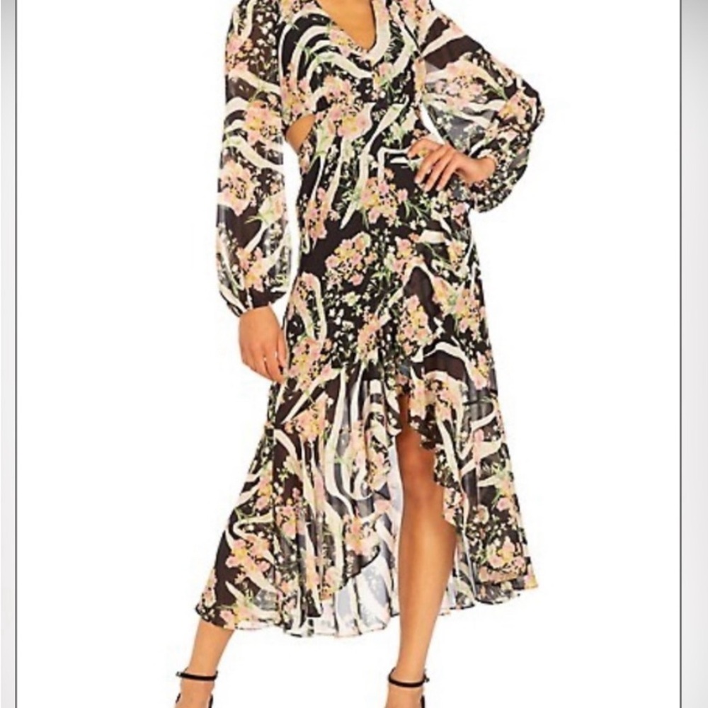 Guess Multicolor Long Sleeve Dress